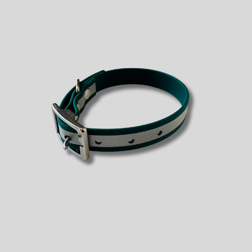 Collier Biothane®️ avec bande réfléchissante pour chien