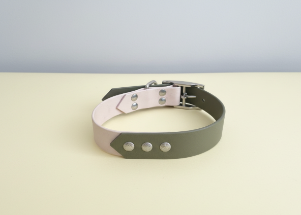 Collier Biothane Bicolore taille 35/45cm